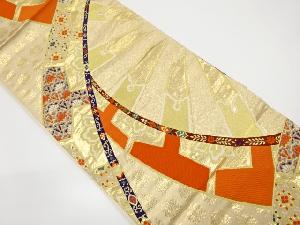 源氏車に花模様織り出し袋帯